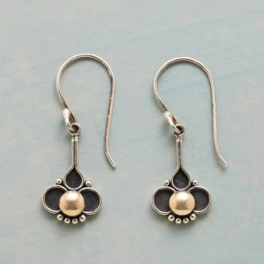 Bohemian Clover Silver Earrings