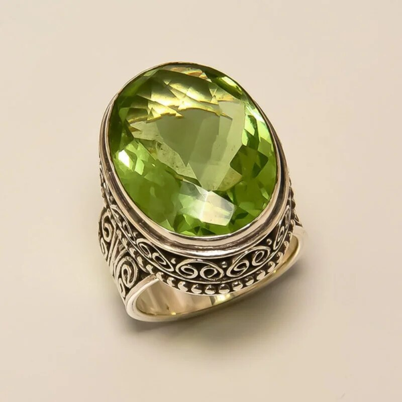 Timeless Olive Ring