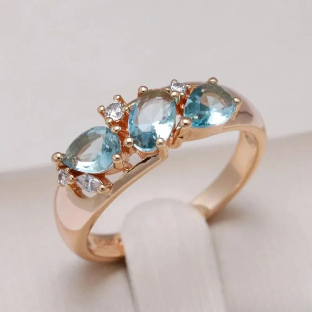 Blue Gold Ring