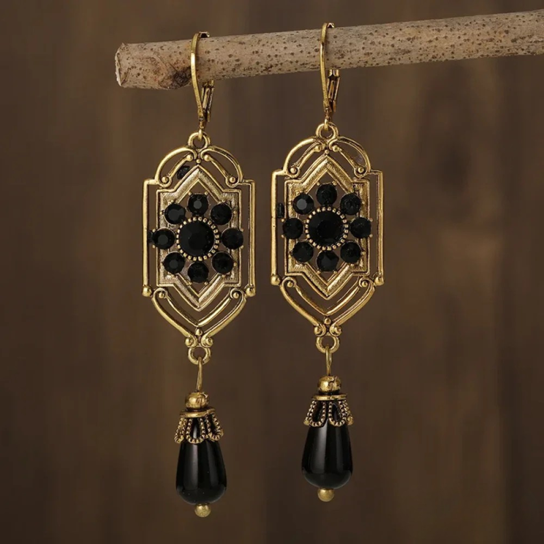 Black Drop Earrings
