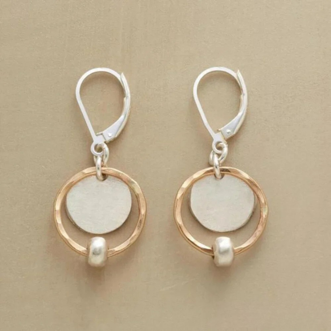 Stylish Gold & Silver Earrings