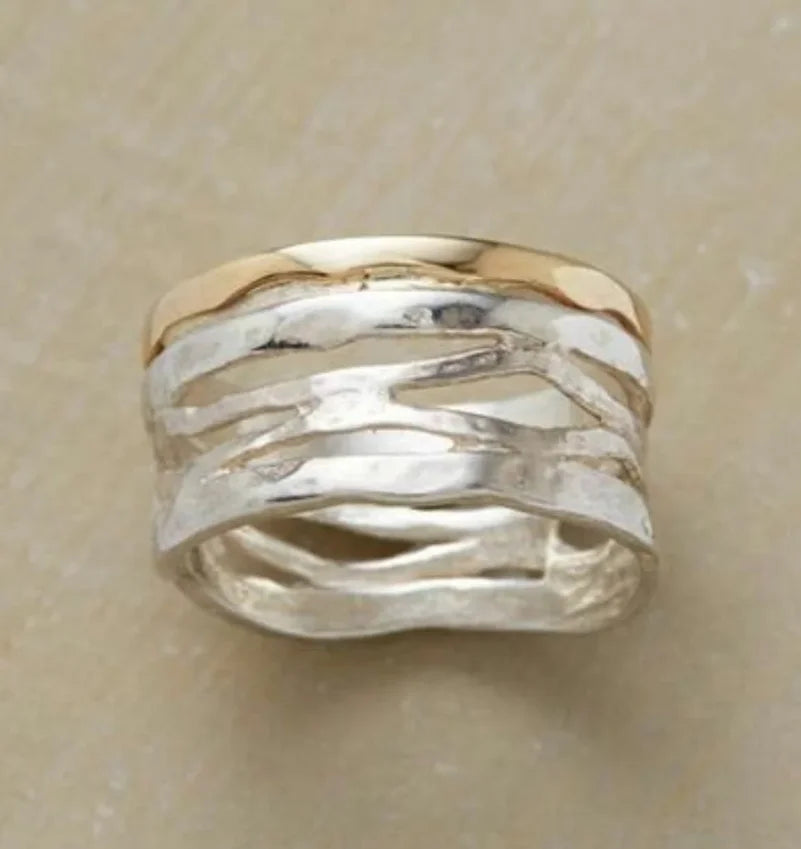 Vintage Layered Silver Ring