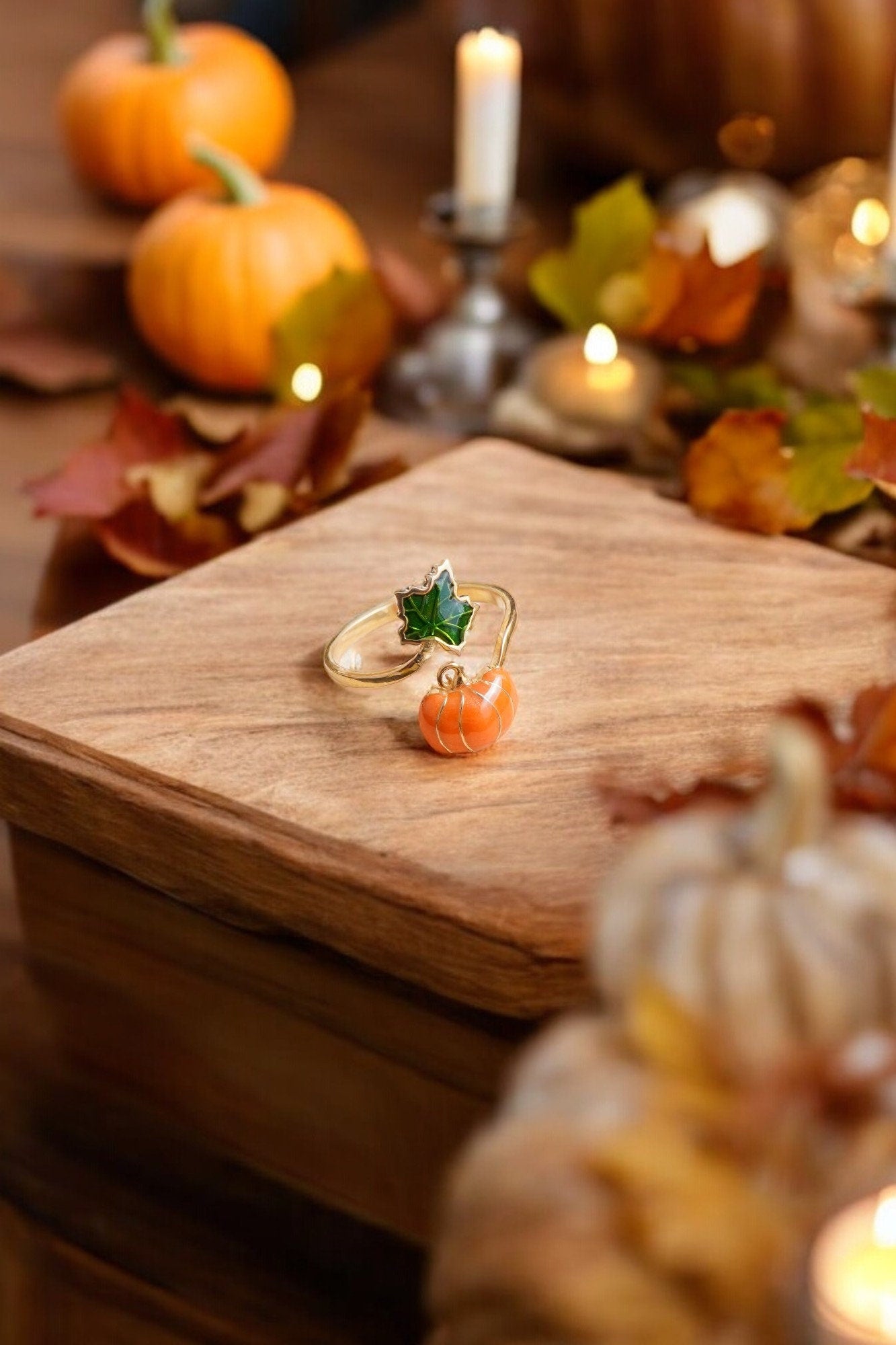 Adjustable Fall Pumpkin Ring